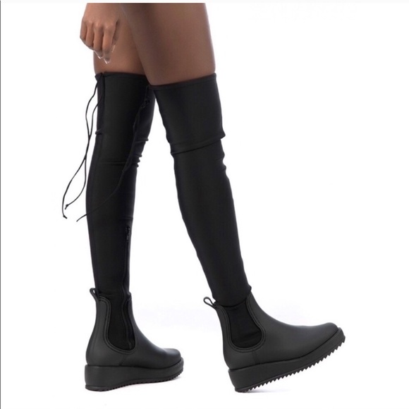 jeffrey campbell over the knee rain boots